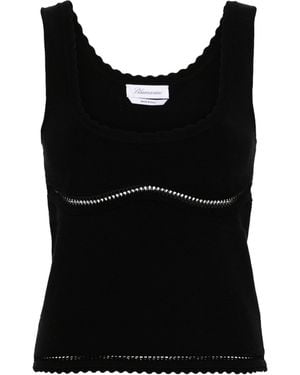 Blumarine Cut-Out Detailed Tank Top - Black
