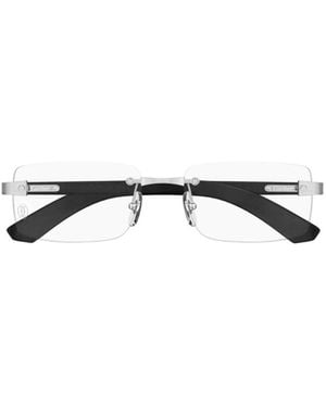 Cartier Santos De Rectangle Frameless Glasses - White