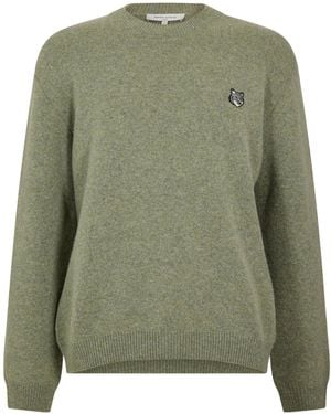 Maison Kitsuné Soft Wool Knitted Sweater - Green