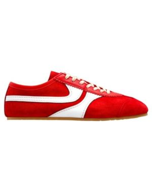 Dries Van Noten Lace-Up Trainers - Red