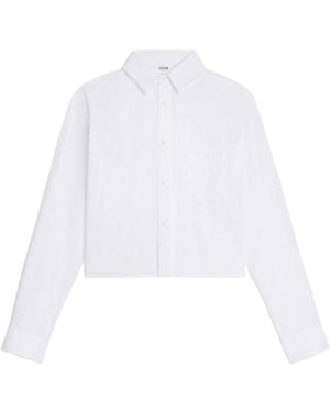Celine Cropped Shirt - White