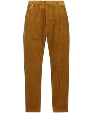 Prada Triangle-Logo Tapered-Leg Pants - Brown