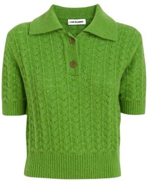 Low Classic Cropped Knitted T-Shirt - Green