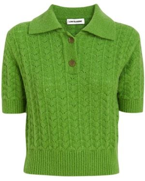 Low Classic Cropped Knitted T-Shirt - Green