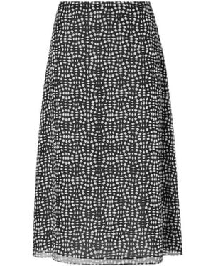 Fendi And Printed Georgette Skirt - Gray