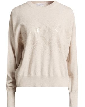 Brunello Cucinelli Long Sleeves Jumpers - Natural