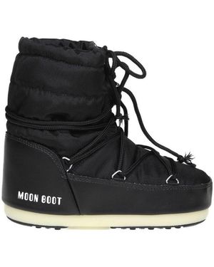 Moon Boot Padded Lace-Up Boots - Black