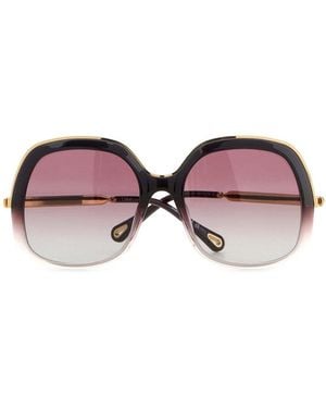 Chloé Square-Frame Sunglasses - Purple