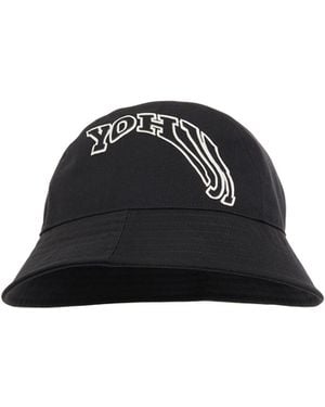Y-3 Logo Embroidered Bucket Hat - Black