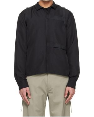 HELIOT EMIL Sinew Collared Shirt - Blue