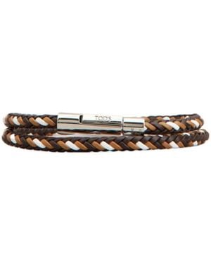 Tod's My Colors Braided Leather Bracelet - White