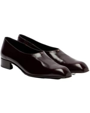 KHAITE Colt Leather Loafers - Black
