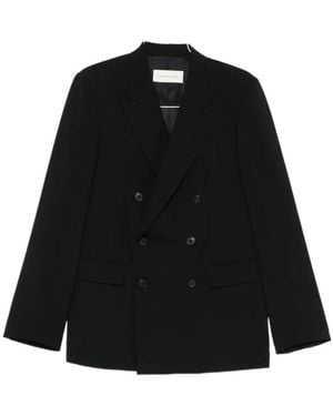 Dries Van Noten Double-Breasted Suit Jacket - Black