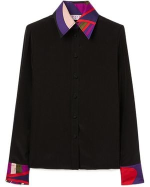 PUCCI Button Print Shirt - Black