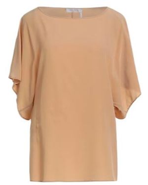 Chloé Solid-Color Crew Neck Short-Sleeve Top - Natural