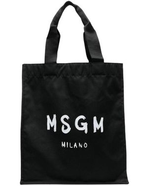 MSGM Logo Handbag - Black
