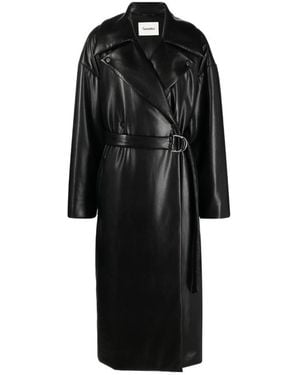 Nanushka Liano Belted Coat - Black