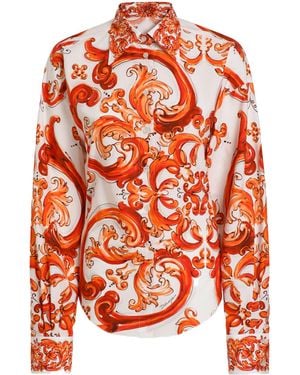 Dolce & Gabbana Poplin Shirt - Orange