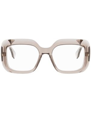 Fendi Eyewear Square Frame Glasses - Metallic