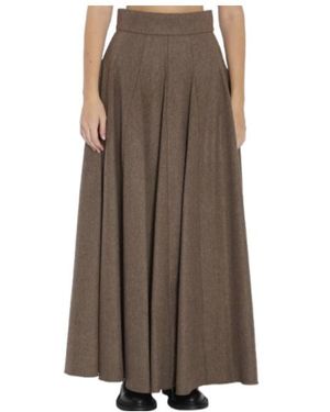 Max Mara Bellico Flared Skirt - Brown