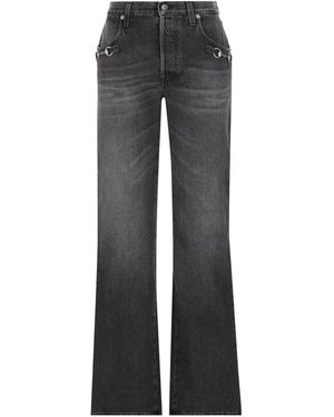 Gucci Horsebit Detailed Jeans - Gray