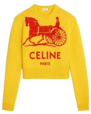 Celine Crewneck Jumper - Yellow