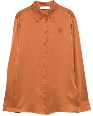 Zimmermann Hypnotic Satin Shirt - Orange