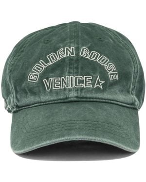 Golden Goose Logo Embroidered Baseball Cap - Green