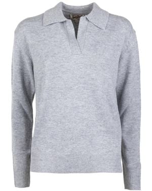 MC2 Saint Barth Eze Polo Collar Jumper - Grey