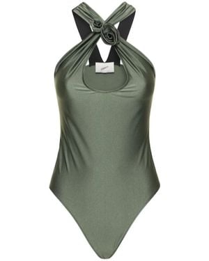 Coperni Backless Jersey One-Piece Body - Green