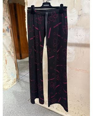 Balenciaga Handrawn Bows Elastic Pants - Blue