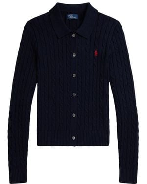 Ralph Lauren Polo Pony Embroidered Cardigan - Blue