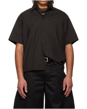 Sacai Chalk Striped Shirt - Black