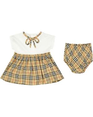 Burberry Color-Block Dress - Natural