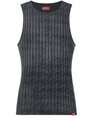 DIESEL Ribbed Tank Top - Grey