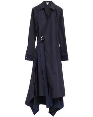 Loewe Layered Belted Midi Dress - Blue