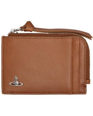Vivienne Westwood Zipper Card Holder - Brown