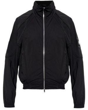 Moose Knuckles Logo-Plaque Bomber Jacket - Black