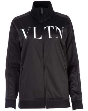 Valentino Logo Print Work Jacket - Black