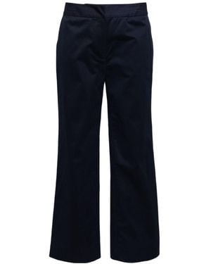 STAUD Hidden Button Casual Trousers - Blue