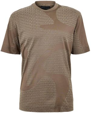 Emporio Armani Crewneck Shortsleeve Tshirt - Brown