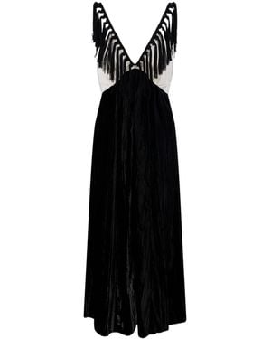 forte_forte Fringed Dress - Black