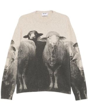Moschino Long-Sleeved Sweater - Gray