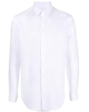 Giorgio Armani Regular Fit Linen Shirt - White