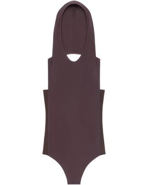 Courreges Hooded Bodysuit - Purple
