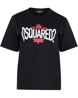 DSquared² Printed Crewneck T-Shirt - Black
