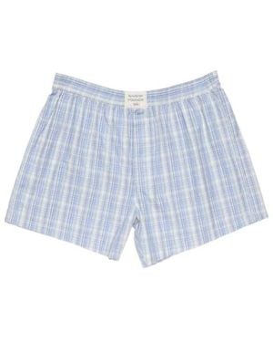 Acne Studios Checked-Pattern Shorts - Blue