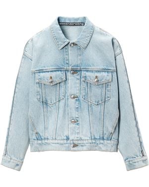 Alexander Wang Zip-Sleeved Denim Jacket - Blue