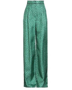 Max Mara Loose-Fit Polka Dot Trousers - Green