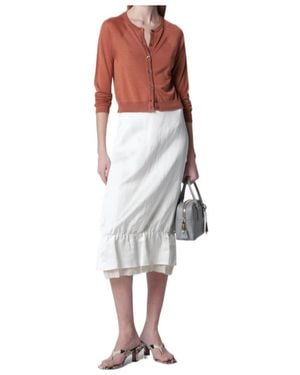 Roberto Collina Brick-Colored Cardigan - Multicolour